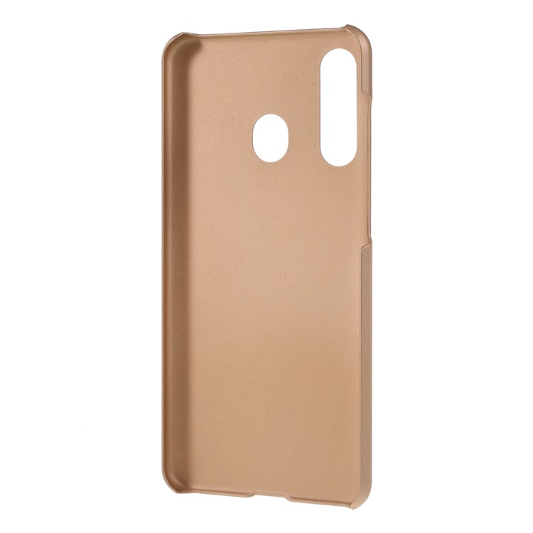 Glossy Rubberized PC Hard Case for Samsung Galaxy A60 - Khaki-3