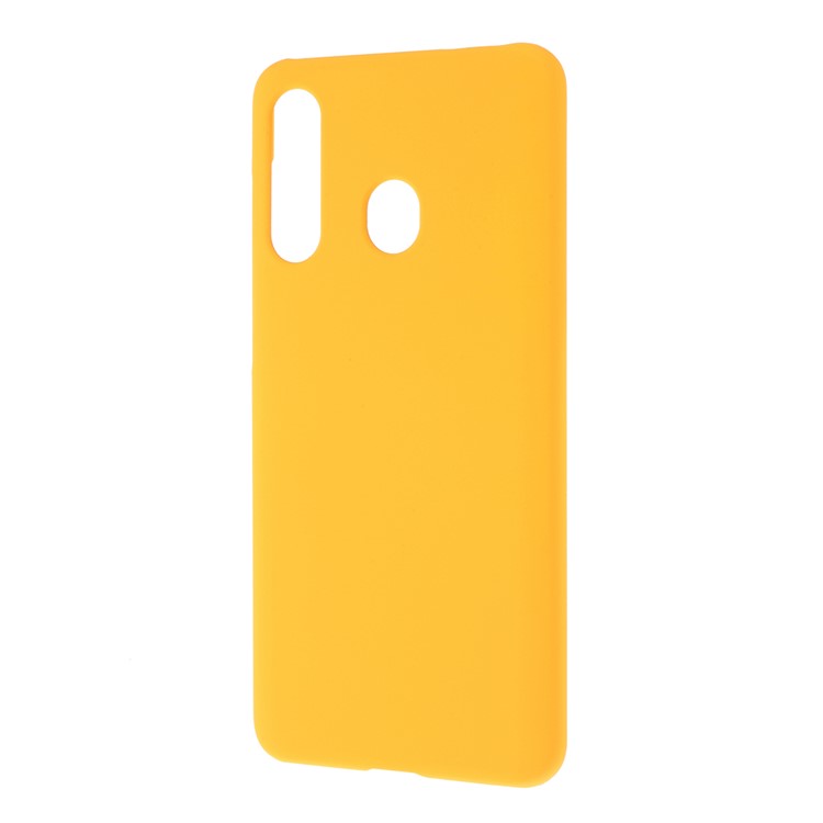 Glossy Rubberized PC Hard Case for Samsung Galaxy A60 - Yellow-2