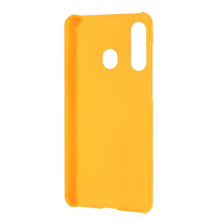 Glossy Rubberized PC Hard Case for Samsung Galaxy A60 - Yellow-3