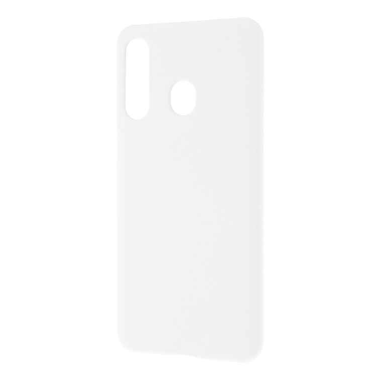 Glänzende Gummierte PC-Hartschale Für Samsung Galaxy A60 - Weiß-2