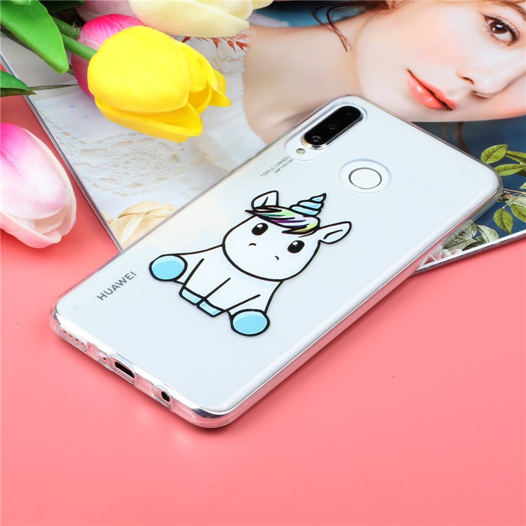 Pattern Printing Embossment Soft TPU Phone Case for Samsung Galaxy M20 - Single Unicorn-5
