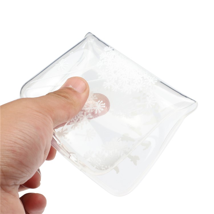 Cas De Téléphone TPU Souple En Relief D'impression En Relief Pour Samsung Galaxy M20 - Pissenlit Blanc-4