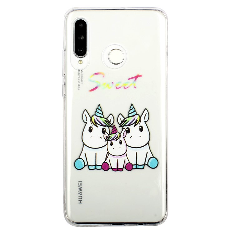 Pattern Printing Embossment Soft TPU Phone Case for Samsung Galaxy M20 - Unicorns-2