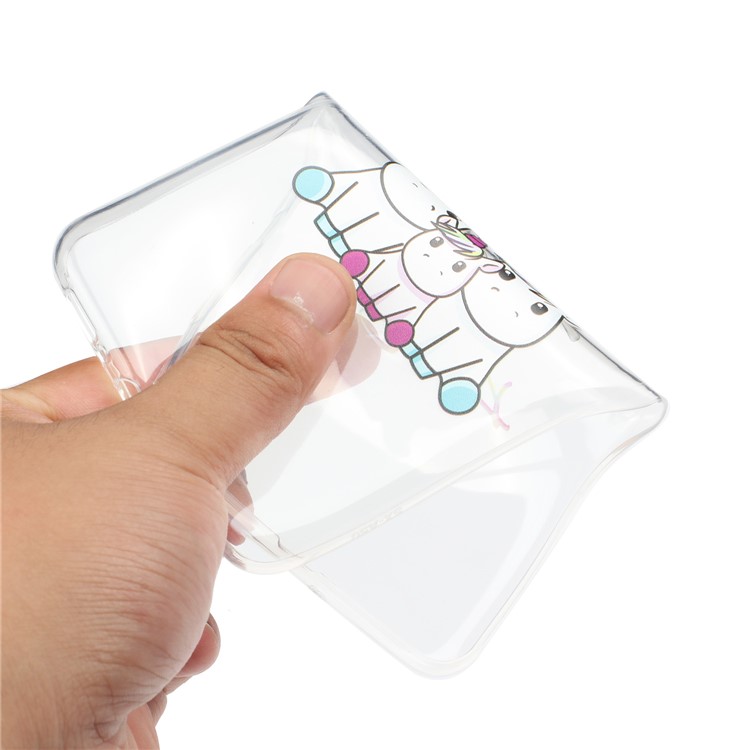 Pattern Printing Embossment Soft TPU Phone Case for Samsung Galaxy M20 - Unicorns-4