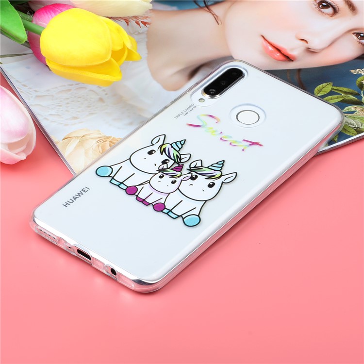 Pattern Printing Embossment Soft TPU Phone Case for Samsung Galaxy M20 - Unicorns-5