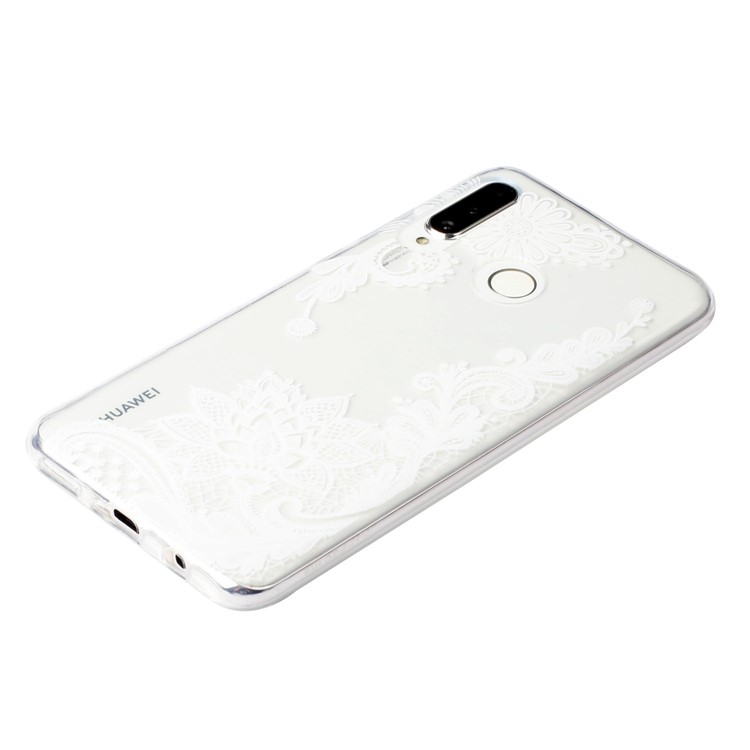 Pattern Printing Embossment Soft TPU Phone Case for Samsung Galaxy M20 - Lace Flower-3