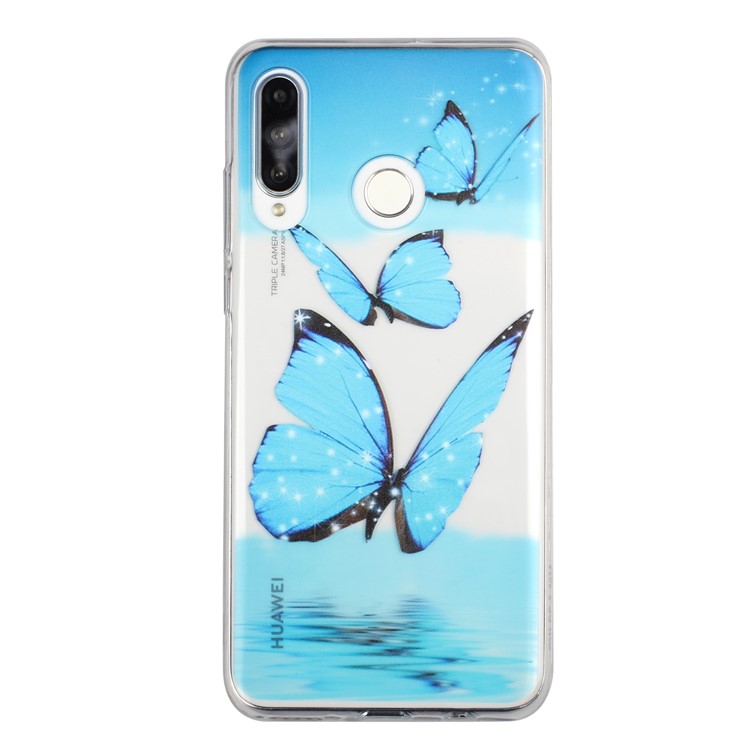 Pattern Printing Embossment Soft TPU Phone Case for Samsung Galaxy M20 - Butterfly-2