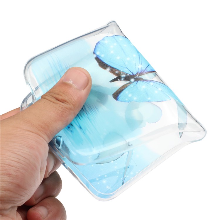 Pattern Printing Embossment Soft TPU Phone Case for Samsung Galaxy M20 - Butterfly-4