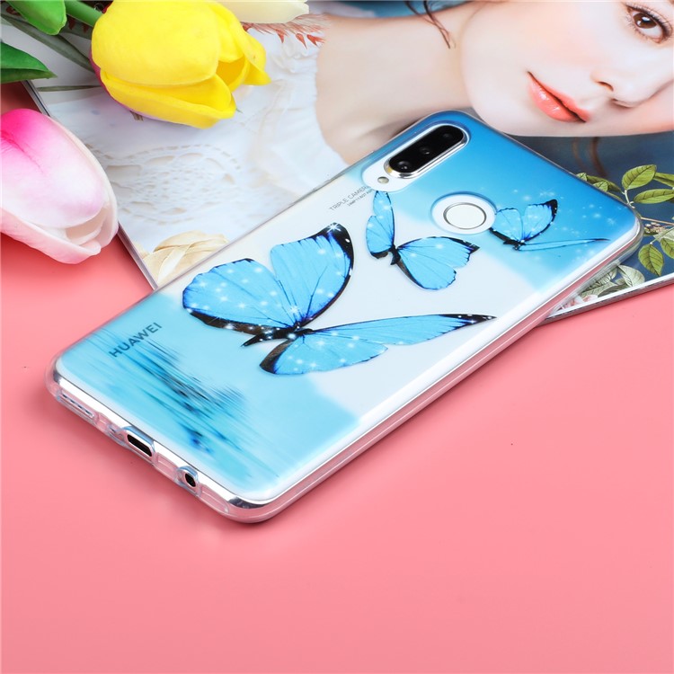 Pattern Printing Embossment Soft TPU Phone Case for Samsung Galaxy M20 - Butterfly-5
