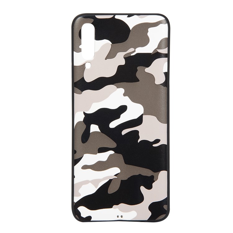 Camouflage Pattern TPU Soft Phone Cover for Samsung Galaxy A70 - White-3