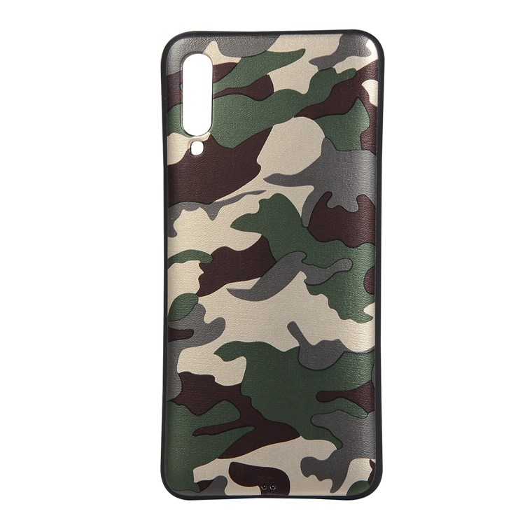 Camouflage Pattern TPU Soft Phone Cover for Samsung Galaxy A70 - Green-2