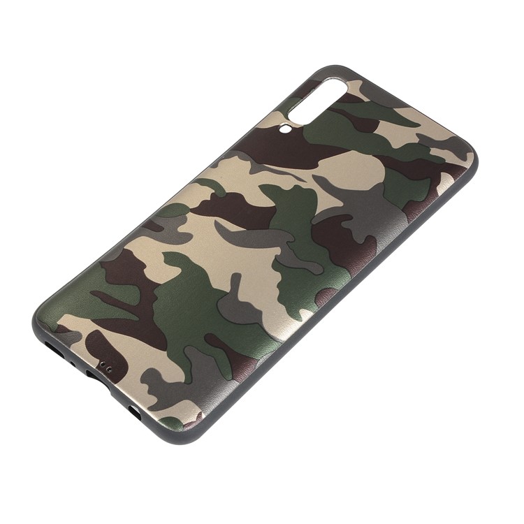 Camouflage Pattern TPU Soft Phone Cover for Samsung Galaxy A70 - Green-3