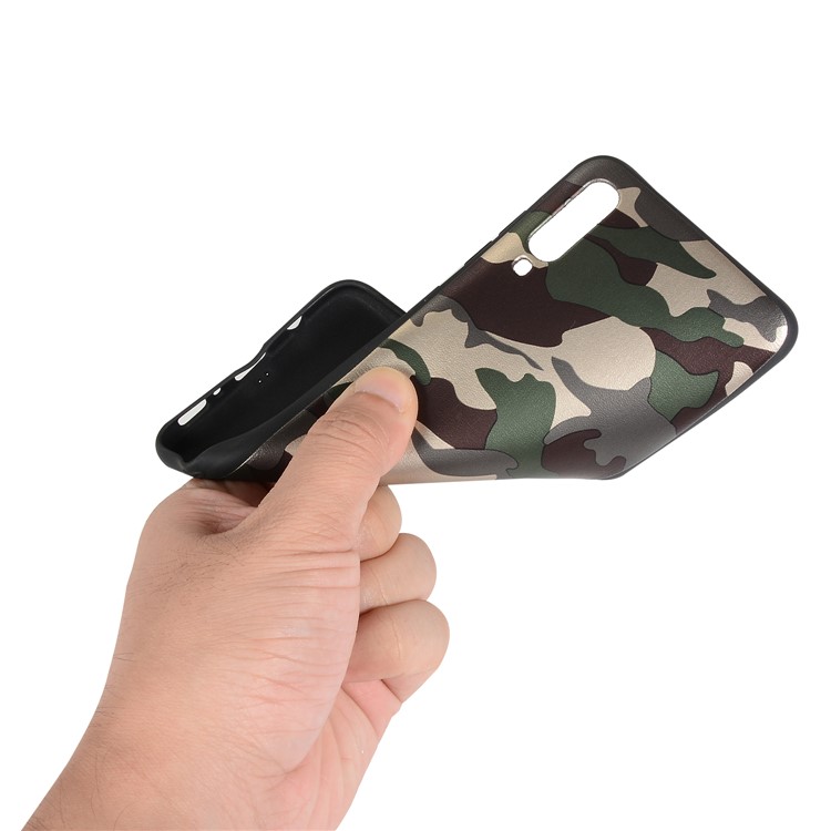 Camouflage Pattern TPU Soft Phone Cover for Samsung Galaxy A70 - Green-4