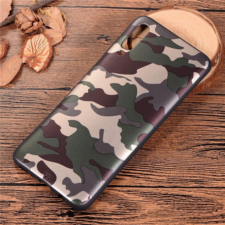 Camouflage Pattern TPU Soft Phone Cover for Samsung Galaxy A70 - Green-5