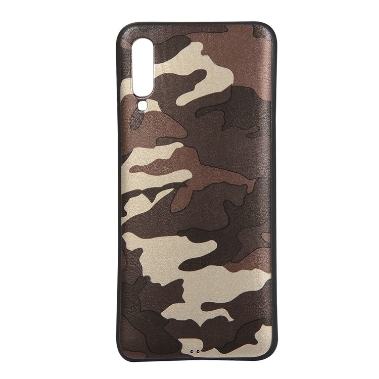 Camouflage Pattern TPU Soft Phone Cover for Samsung Galaxy A70 - Brown-2