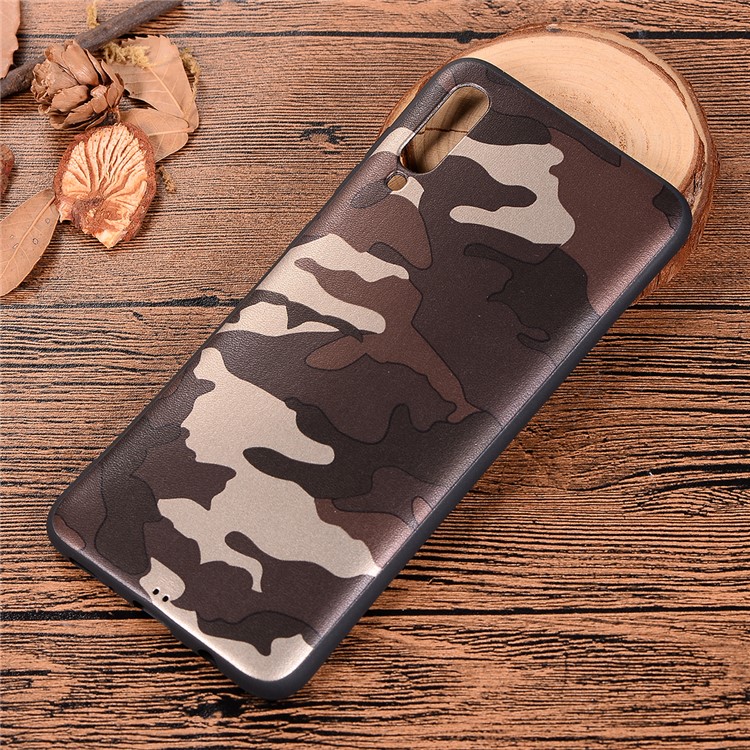 Camouflage Pattern TPU Soft Phone Cover for Samsung Galaxy A70 - Brown-5