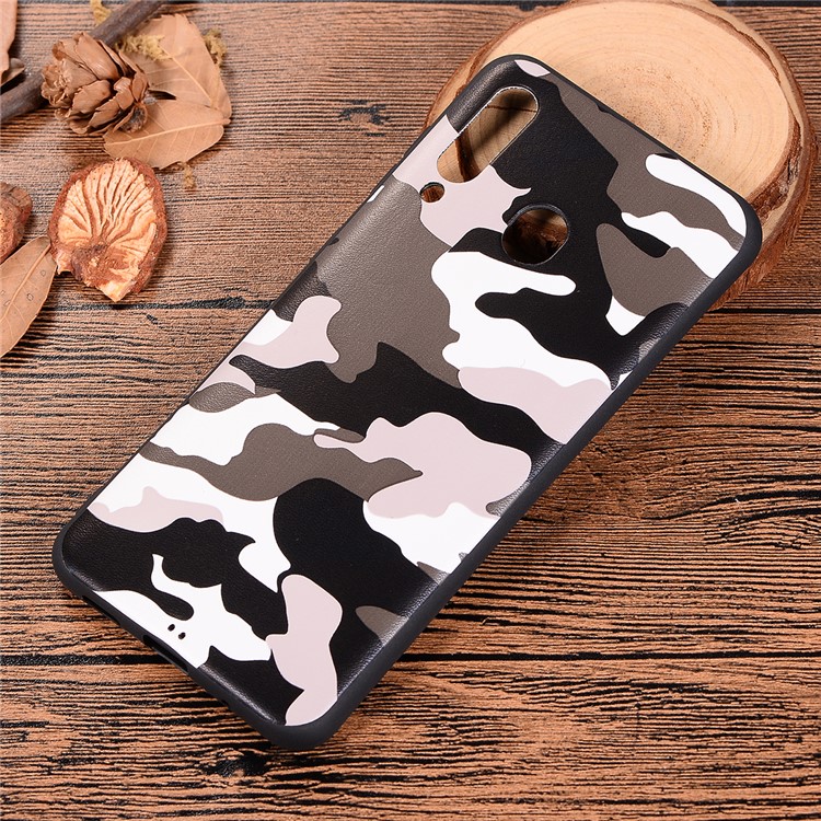 Camouflage Pattern TPU Soft Phone Cover for Samsung Galaxy A60 - White-7