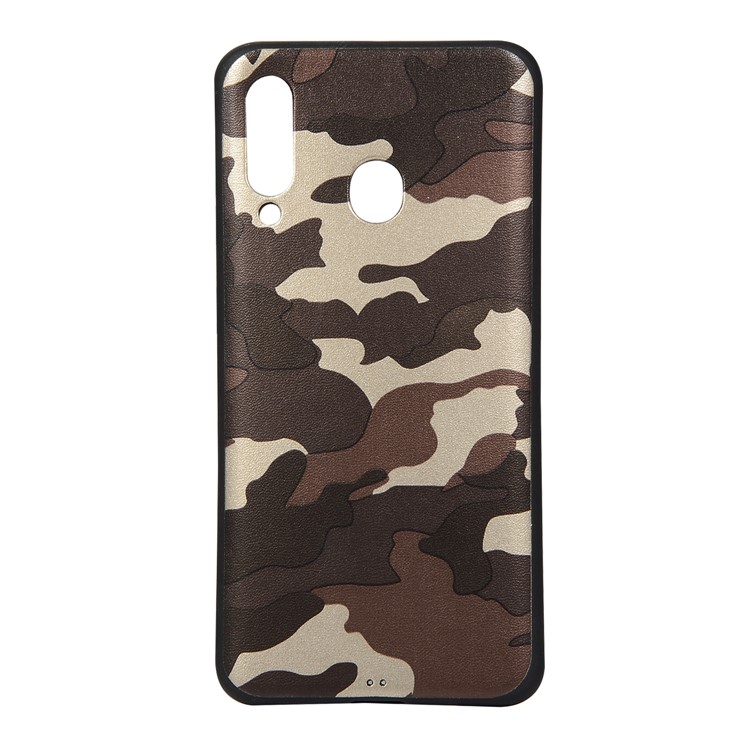 Camouflage Pattern TPU Soft Phone Cover for Samsung Galaxy A60 - Brown-2