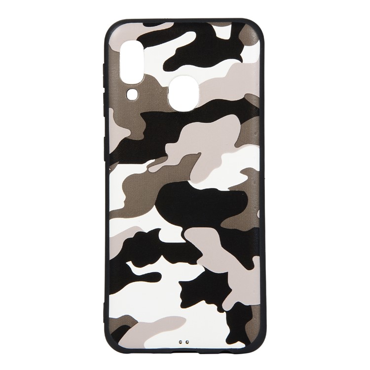 Camouflage Pattern Soft TPU Protective Back Case for Samsung Galaxy A20e - White-2