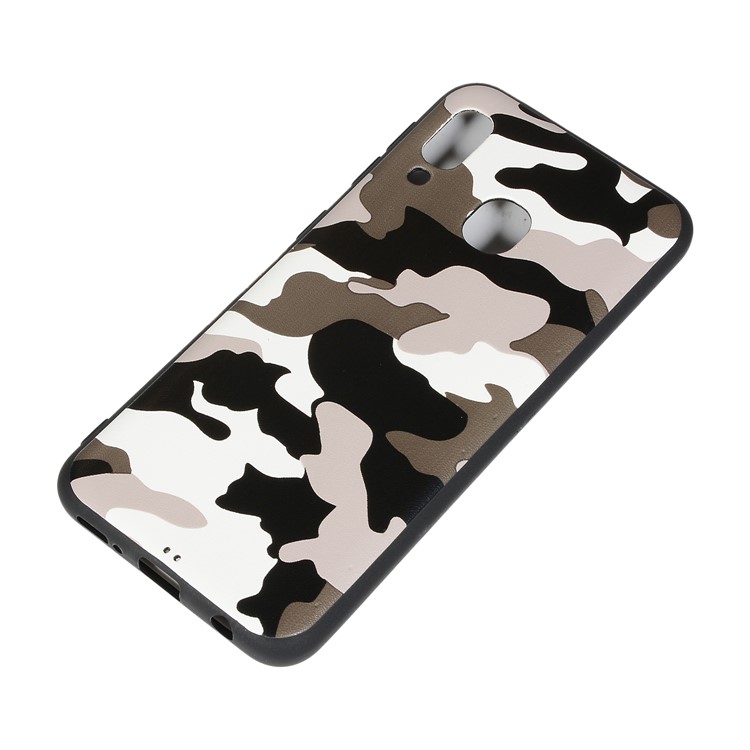 Camouflage Pattern Soft TPU Protective Back Case for Samsung Galaxy A20e - White-4