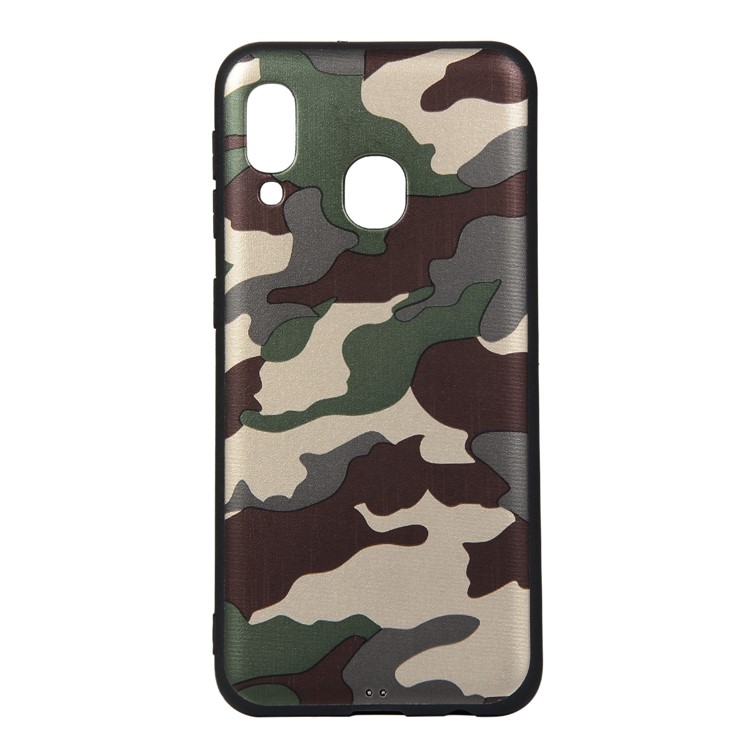 Camouflage Pattern Soft TPU Protective Back Case for Samsung Galaxy A20e - Green-2