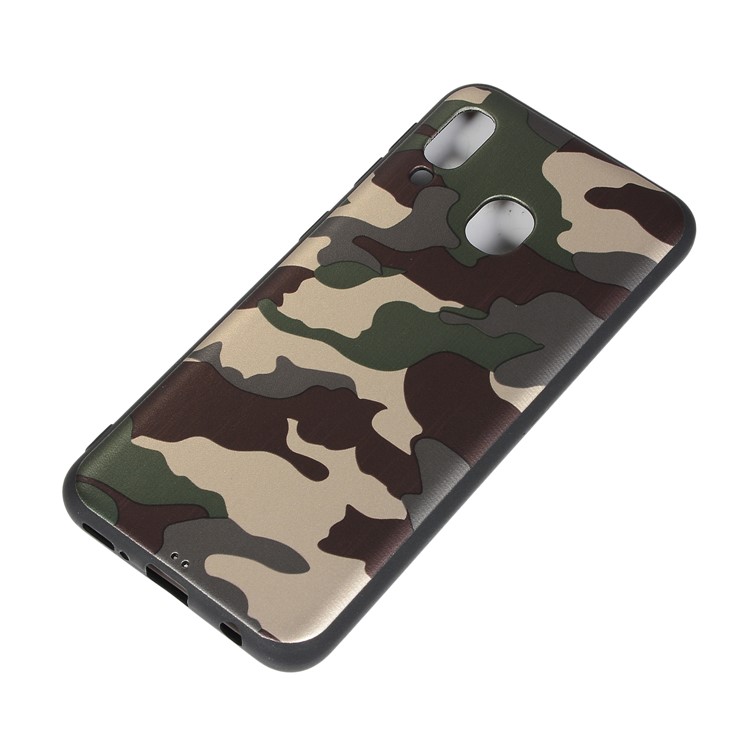Camouflage Pattern Soft TPU Protective Back Case for Samsung Galaxy A20e - Green-3