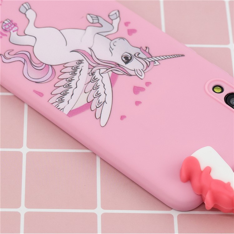3D Animal Doll Pattern TPU Gel Protective Phone Cover for Samsung Galaxy M10 - Unicorn-10