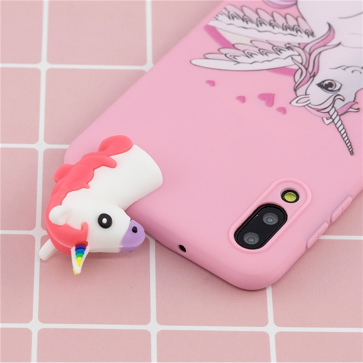 3D Animal Doll Pattern TPU Gel Protective Phone Cover for Samsung Galaxy M10 - Unicorn-9