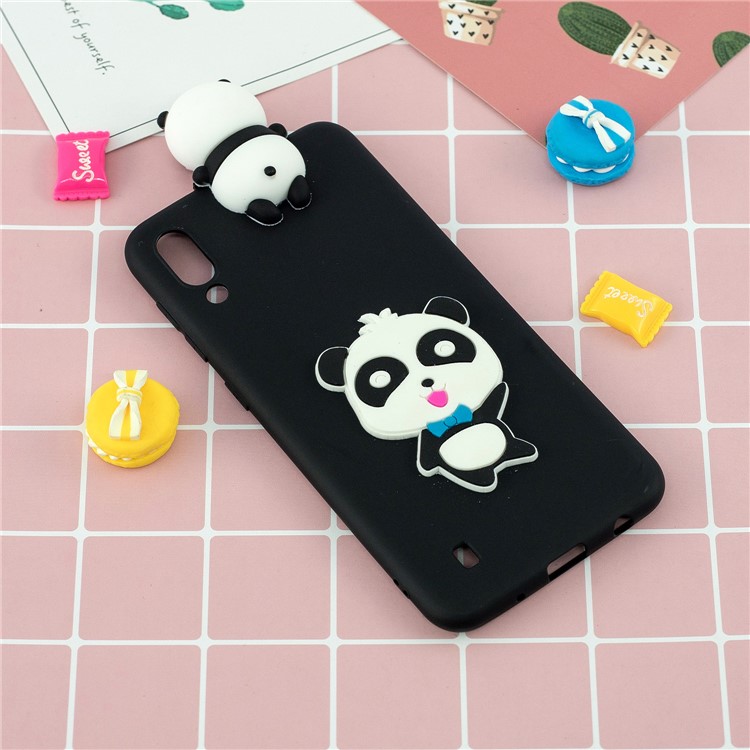 3D Animal Doll Pattern TPU Gel Protective Phone Cover for Samsung Galaxy M10 - Boy Panda-6
