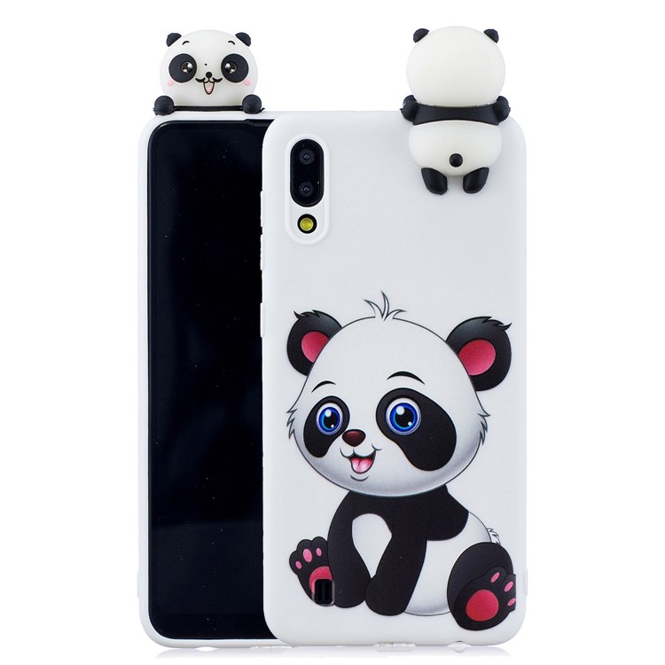 3D Animal Doll Pattern TPU Gel Protective Phone Cover for Samsung Galaxy M10 - Girl Panda-1