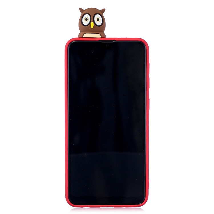 Cubierta Protectora Del Teléfono Del Animal De La Muñeca Del Gel TPU 3D Para Samsung Galaxy M10 - Búho Hembra-3