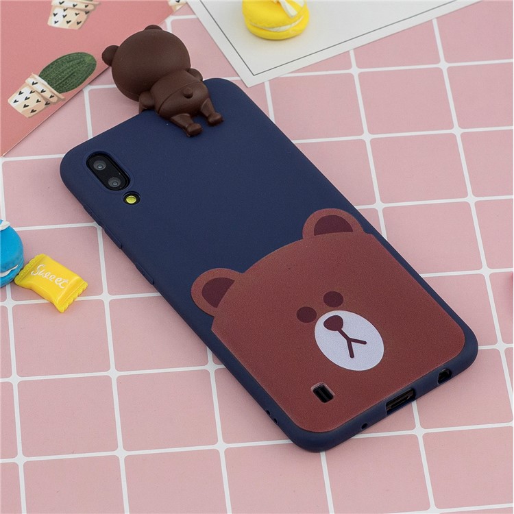 3D Animal Doll Pattern TPU Gel Protective Phone Cover for Samsung Galaxy M10 - Bear-6