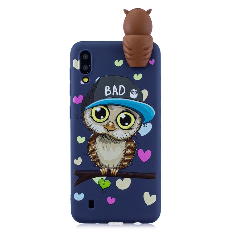 3D Animal Doll Pattern TPU Gel Protective Phone Cover for Samsung Galaxy M10 - Male Owl-2