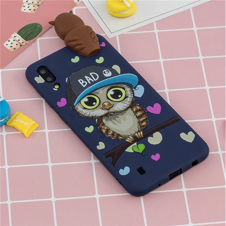 3D Animal Doll Pattern TPU Gel Protective Phone Cover for Samsung Galaxy M10 - Male Owl-6