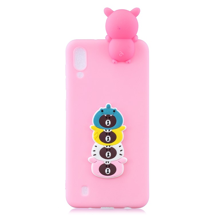 3D Animal Doll Pattern TPU Gel Protective Phone Cover for Samsung Galaxy M10 - Dressed Bear-2