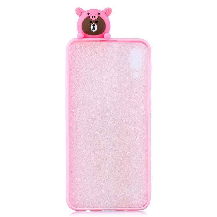 3D Animal Doll Pattern TPU Gel Protective Phone Cover for Samsung Galaxy M10 - Dressed Bear-3