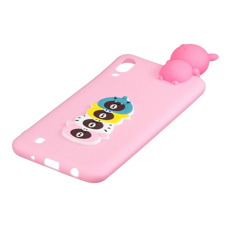 3D Animal Doll Pattern TPU Gel Protective Phone Cover for Samsung Galaxy M10 - Dressed Bear-4