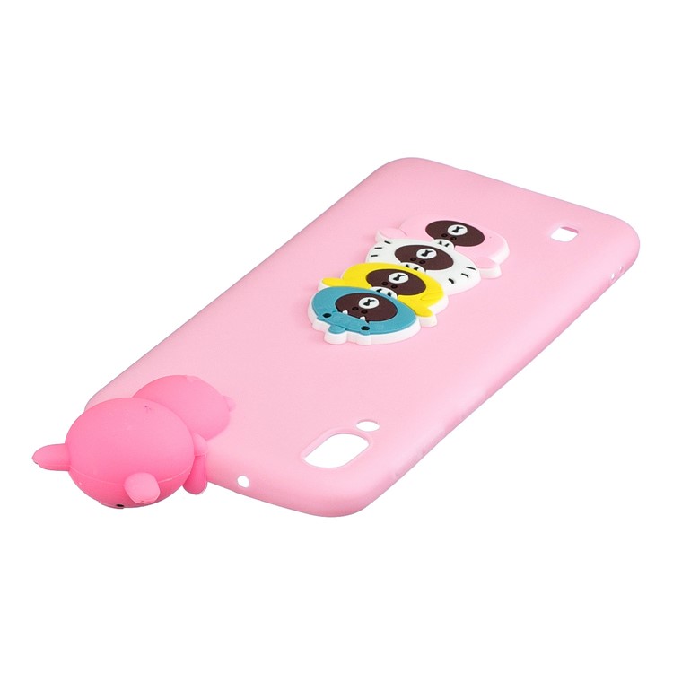 3D Animal Doll Pattern TPU Gel Protective Phone Cover for Samsung Galaxy M10 - Dressed Bear-5
