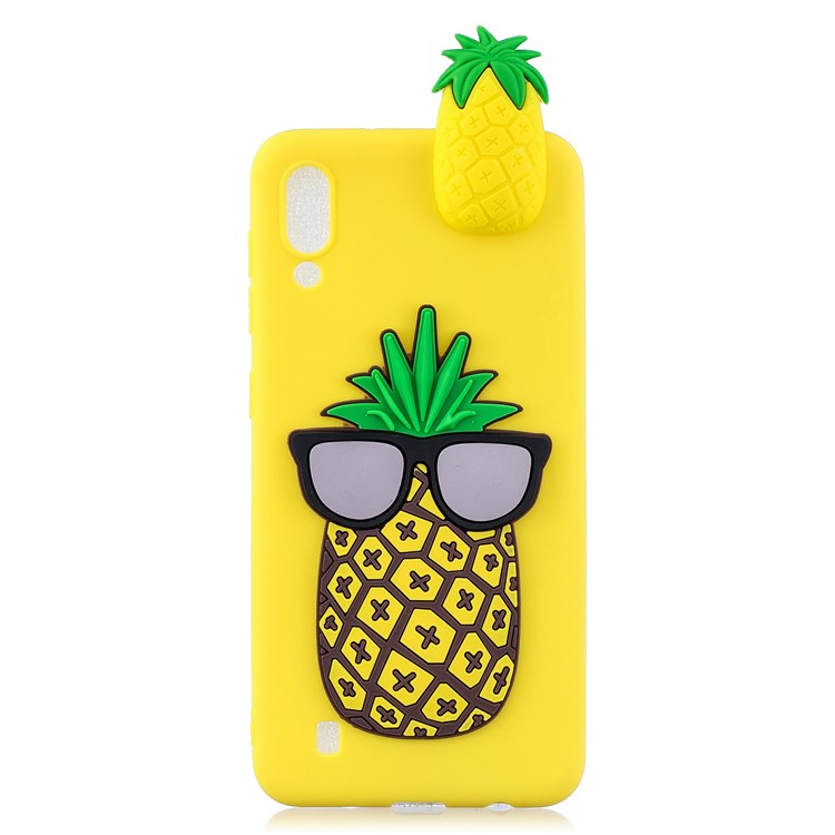 Cubierta Protectora Del Teléfono Del Animal De La Muñeca Del Gel TPU 3D Para Samsung Galaxy M10 - Piña-2