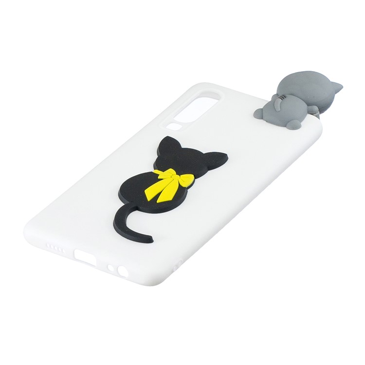 3D Animal Doll Pattern Soft TPU Phone Case for Samsung Galaxy A70 - Cat-4