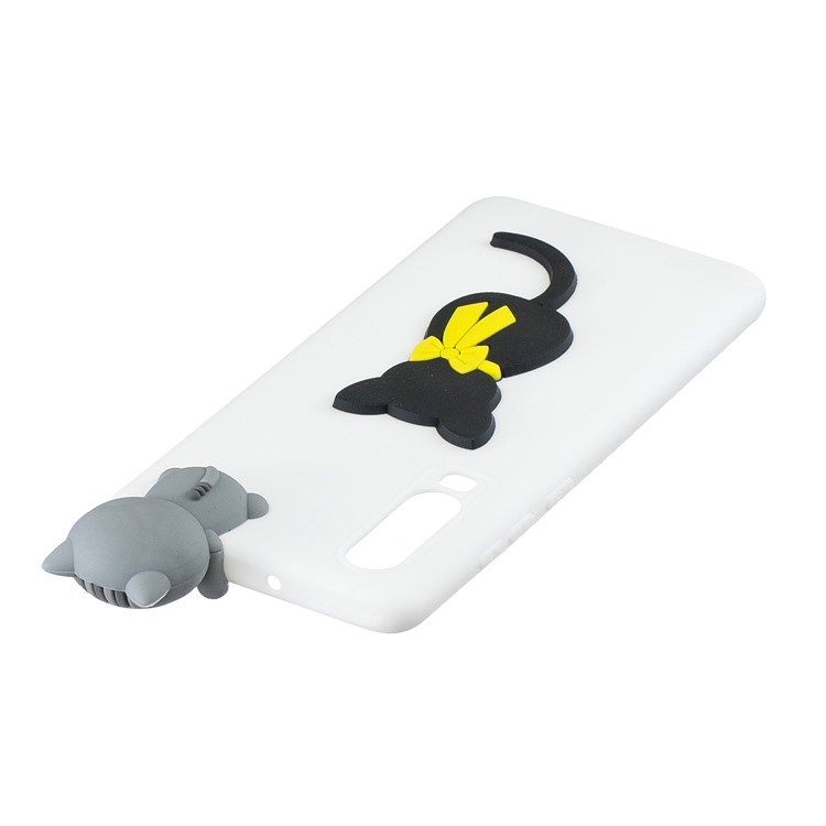 3D Animal Doll Pattern Soft TPU Phone Case for Samsung Galaxy A70 - Cat-5