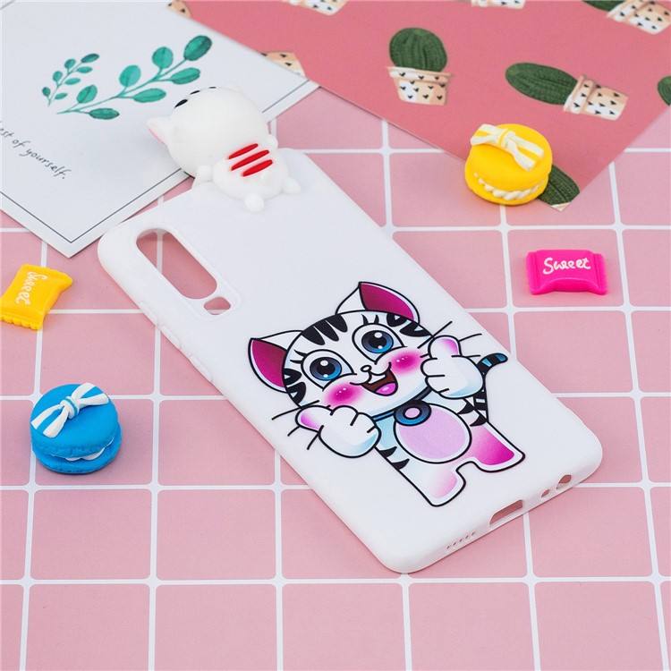 3D Animal Doll Pattern Soft TPU Phone Case for Samsung Galaxy A70 - Kitty-6
