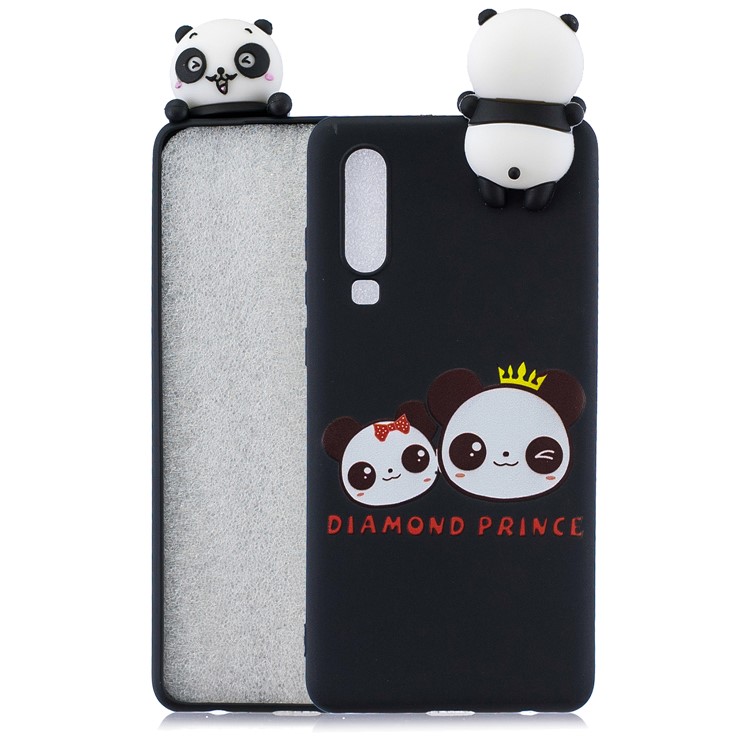 3D Animal Doll Pattern Soft TPU Phone Case for Samsung Galaxy A70 - Couple Panda-1