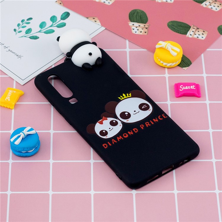 3D Animal Doll Pattern Soft TPU Phone Case for Samsung Galaxy A70 - Couple Panda-6