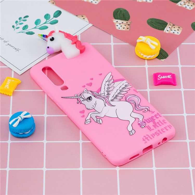 3D Animal Doll Pattern Soft TPU Phone Case for Samsung Galaxy A70 - Unicorn-6