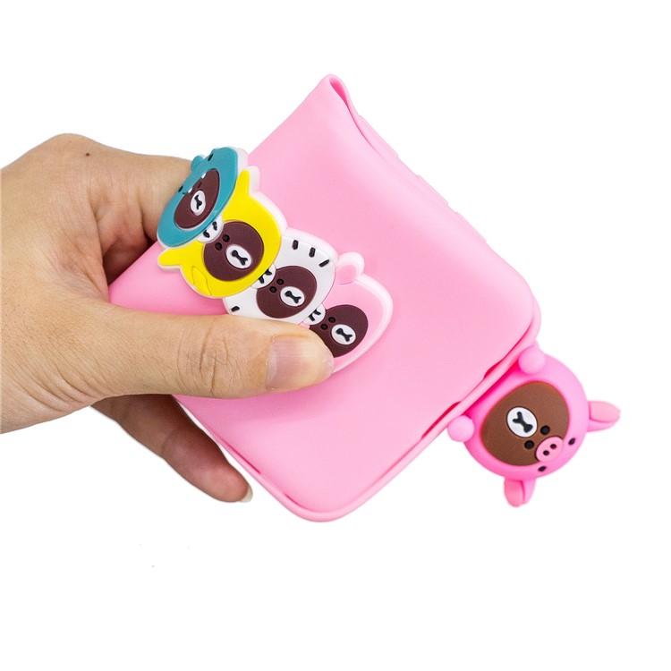 Etui En TPU Souple Motif Animalier En 3D Pour Samsung Galaxy A70 - Ours Habillés-2