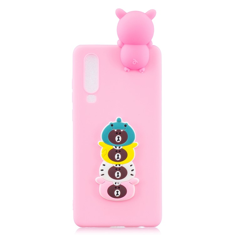 Etui En TPU Souple Motif Animalier En 3D Pour Samsung Galaxy A70 - Ours Habillés-3