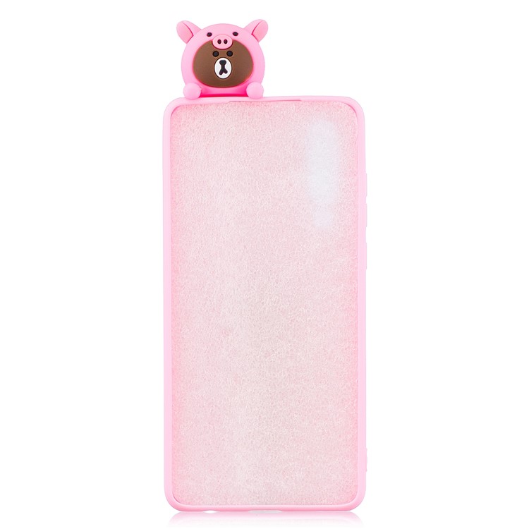 Etui En TPU Souple Motif Animalier En 3D Pour Samsung Galaxy A70 - Ours Habillés-4
