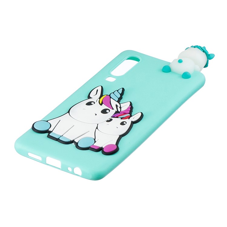 3D Animal Doll Pattern Soft TPU Phone Case for Samsung Galaxy A70 - Couple Unicorns-5