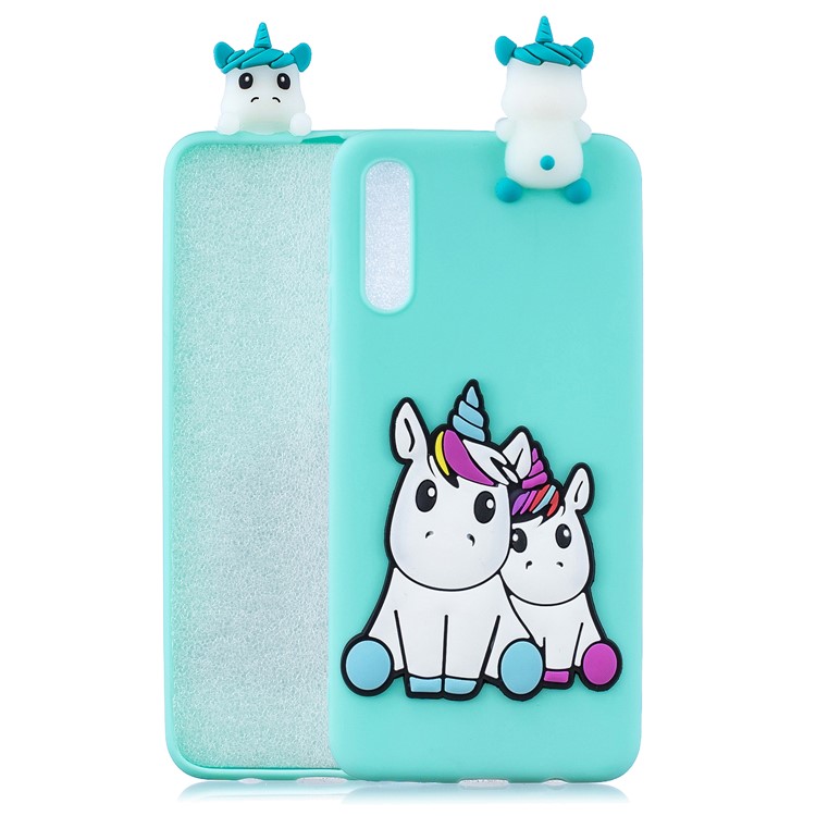 

[3D Милая Кукла] С Рисунком ТПУ Телефон Чехол Для Samsung Galaxy A50 - Два Единорога, Galaxy A50s